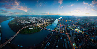 Which is the most beautiful high-rise building in Bratislava?