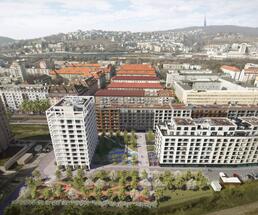 The construction of the Urban Residence is coming to an end, and a new park is being created