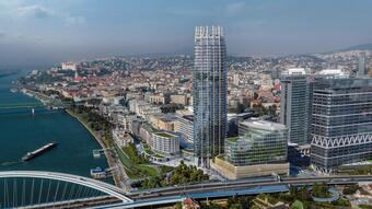 The expansion of Bratislava's Eurovea is in full swing. The skyscraper reached 18 floors